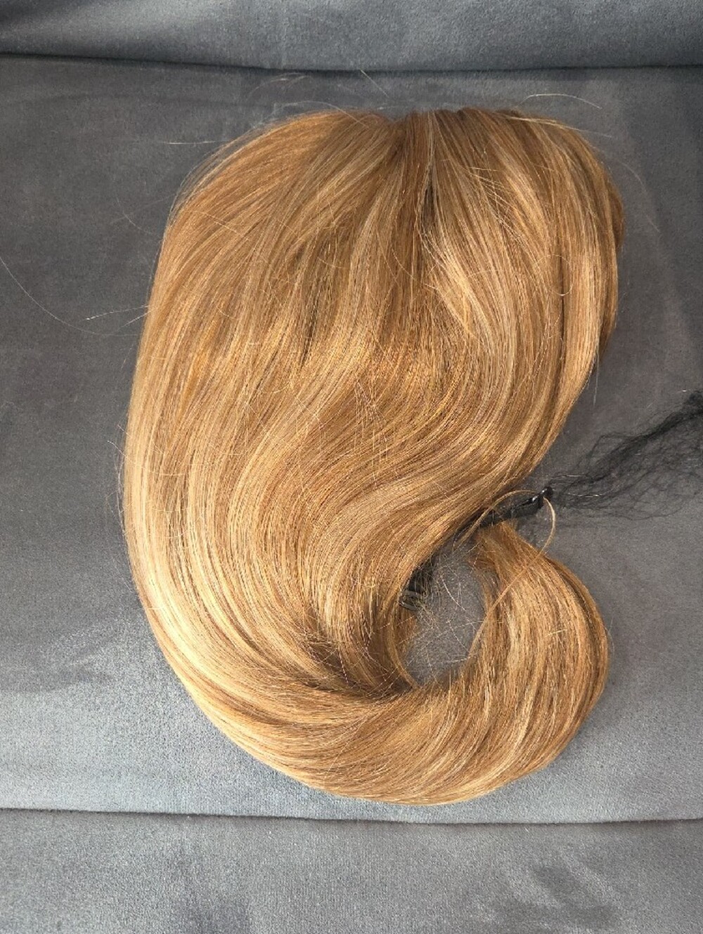 Layered Medium Brown Wig with Soft Bangs And Highlights - Picture 7 of 8